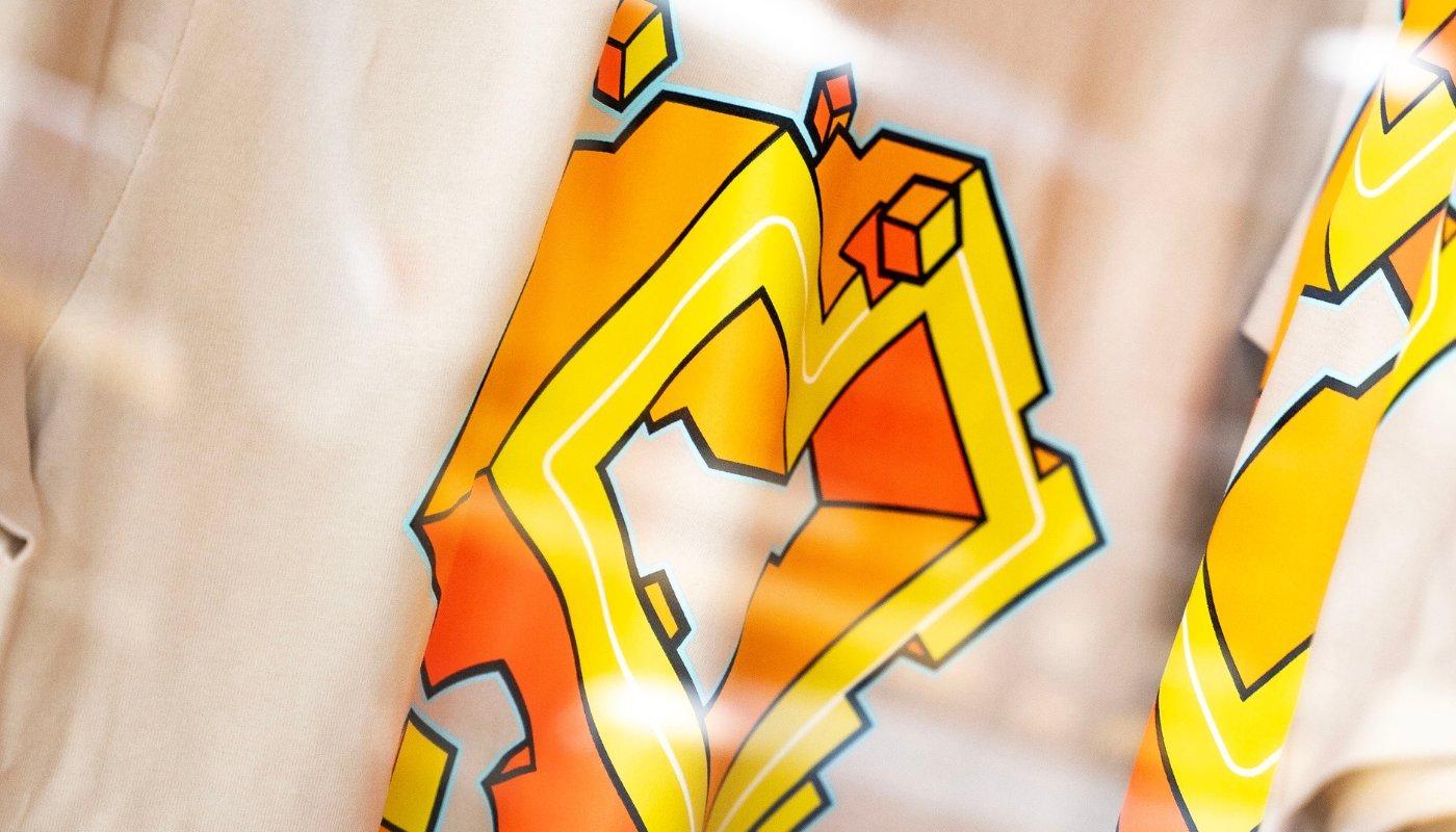 image of a graphic heart tee